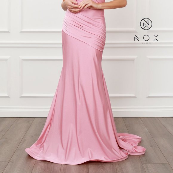 PLEATED SWEETHEART NECKLINE OFF SHOULDERS MERMAID Evening Formal GOWN NX - Picture 2 of 6